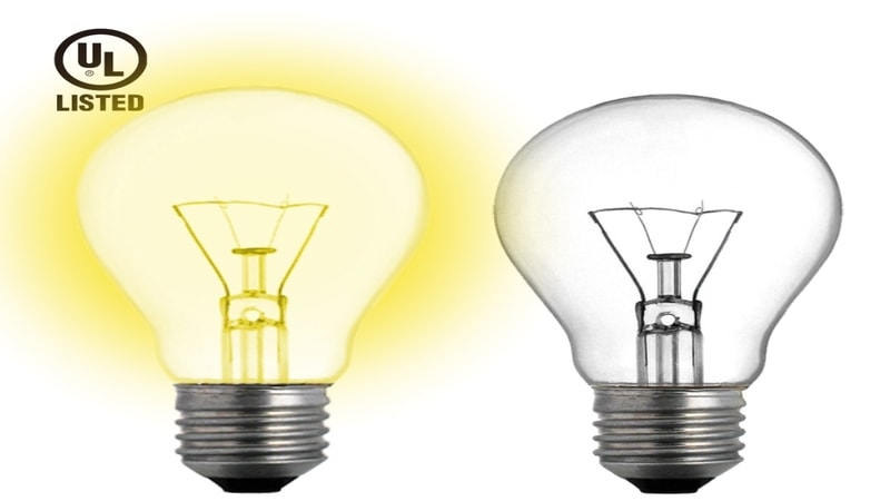UL marked light bulb ready for installation