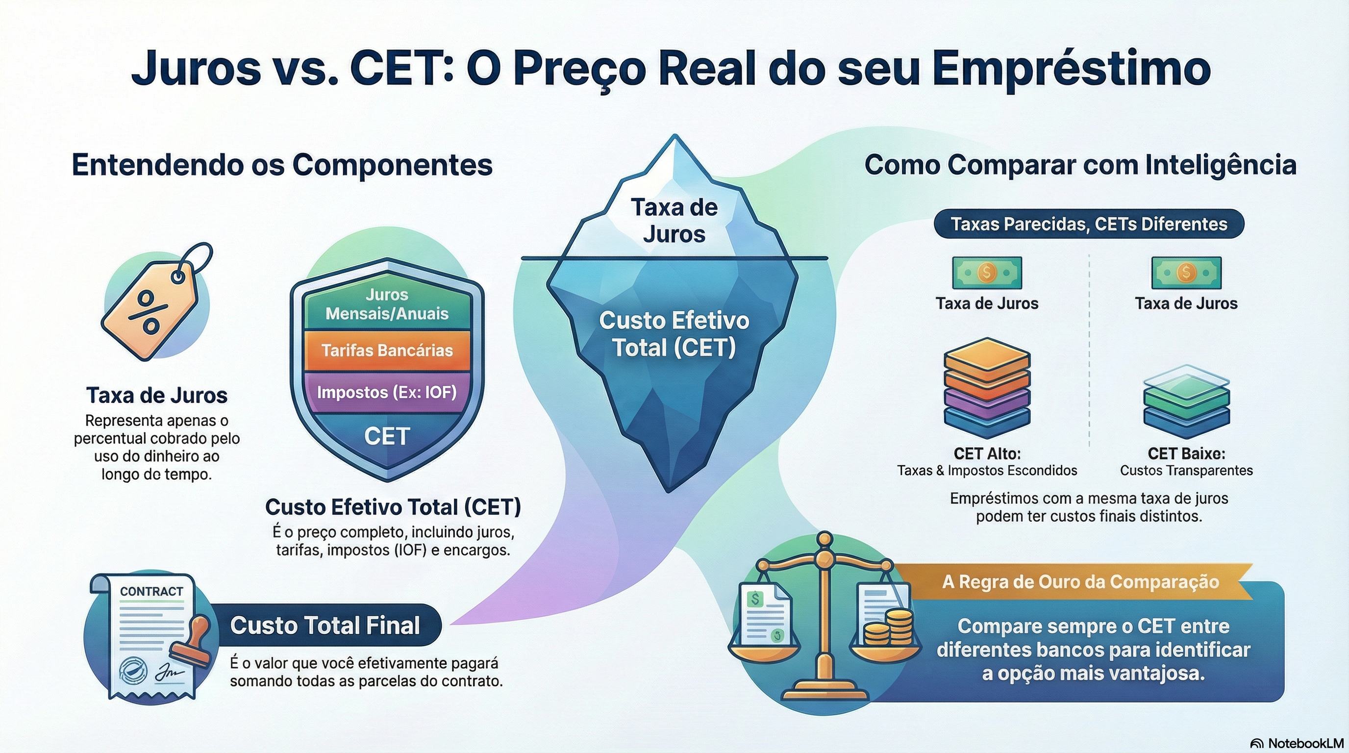 Qual é a diferença entre taxa de juros, CET e custo efetivo total do empréstimo pessoal?