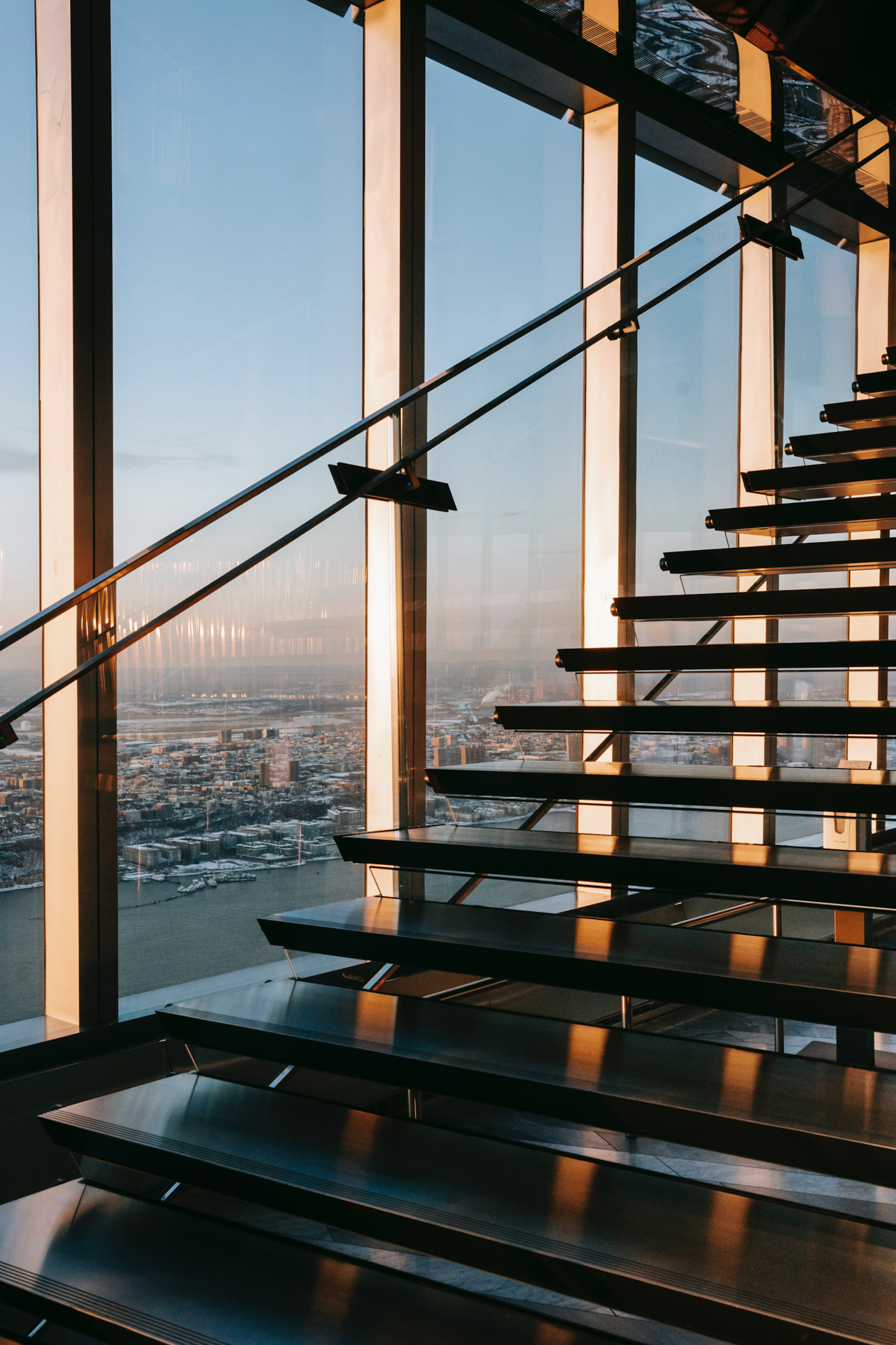 glass staircase