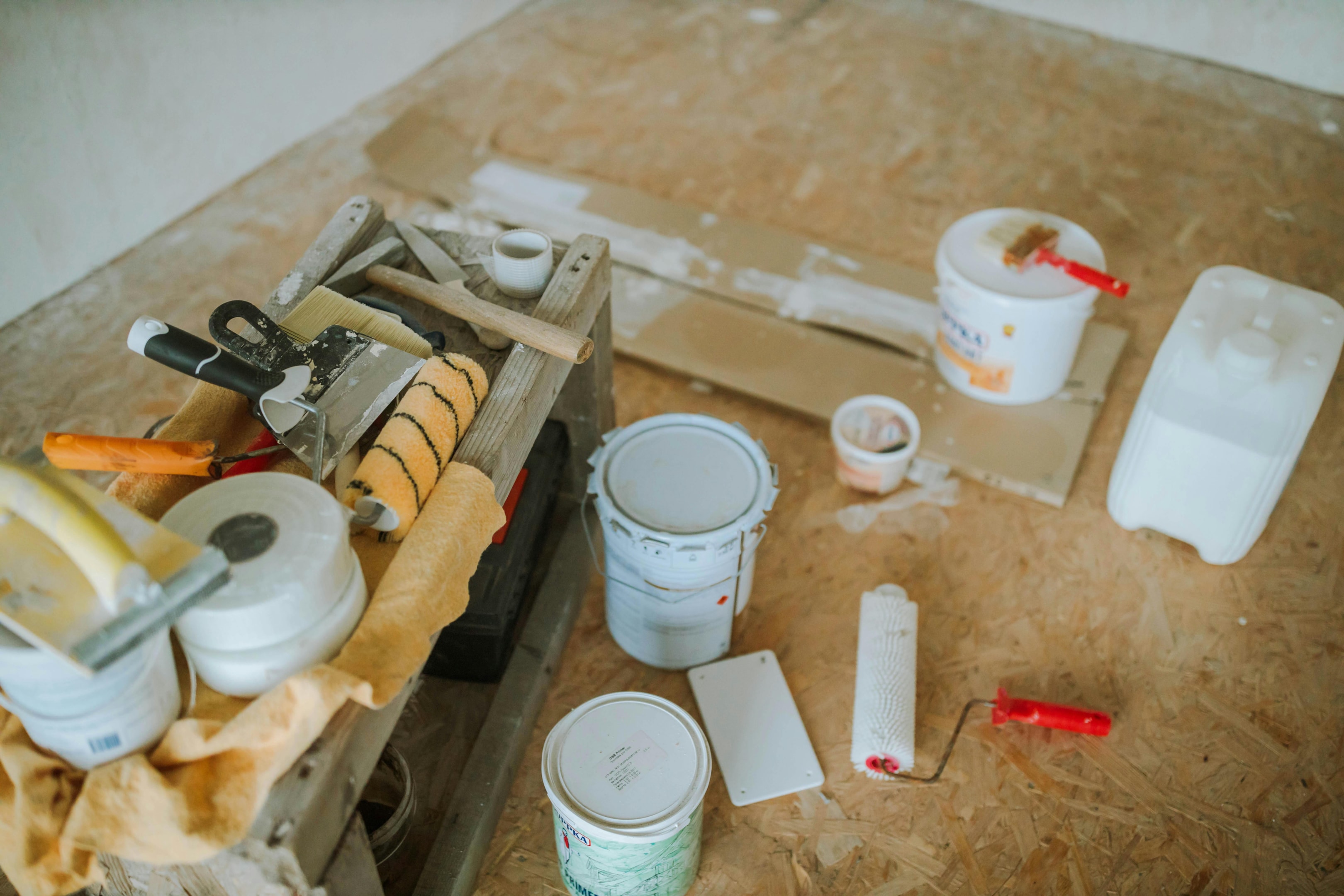 House in the midst of renovations as part of a 'fix-and-flip' project.
