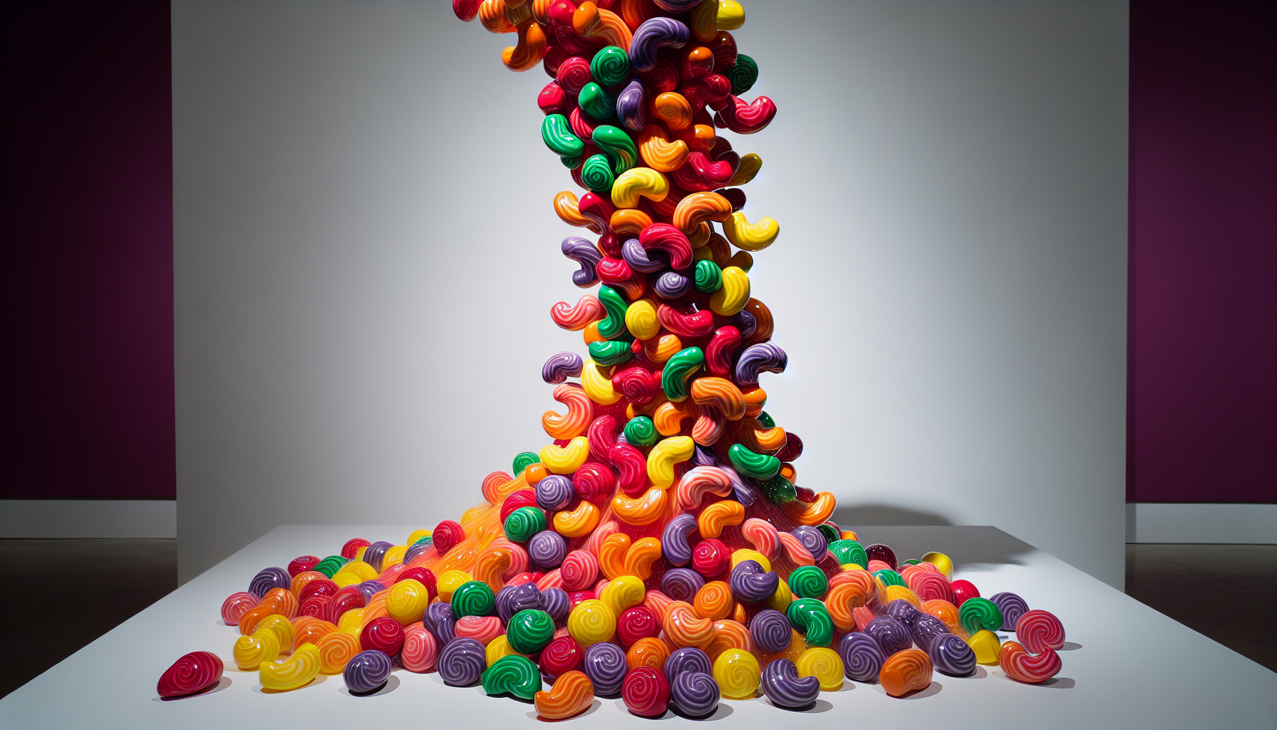 Artistic representation of vibrant Runts candy