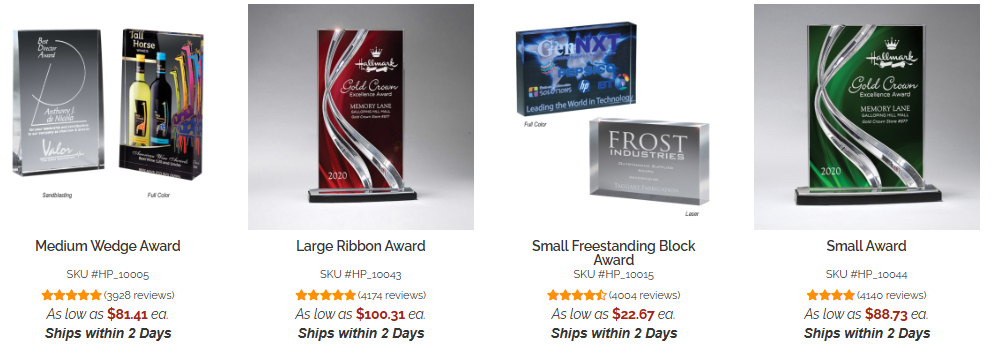 Customized Awards and Plaques