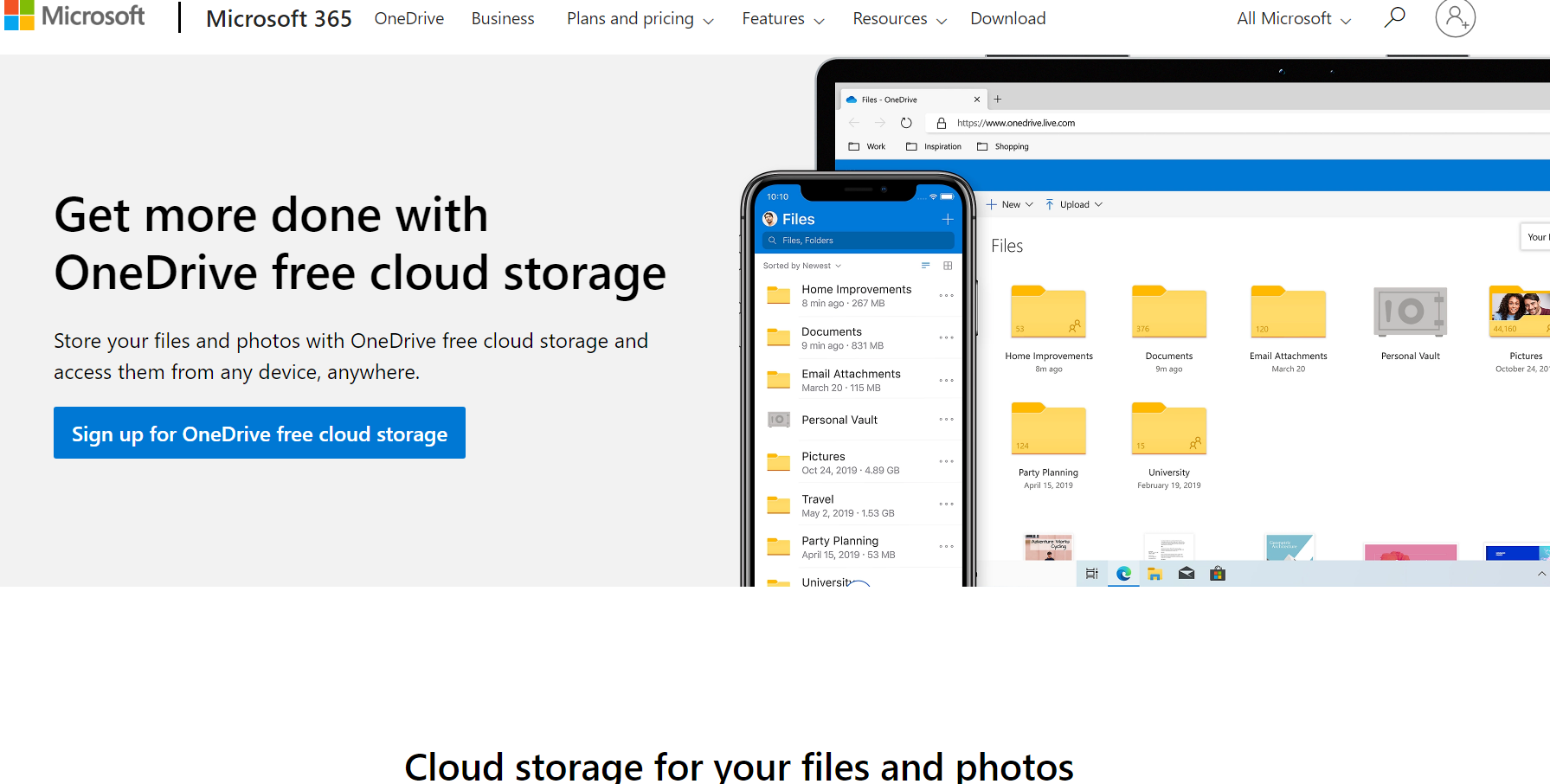 One Drive cloud storage solution