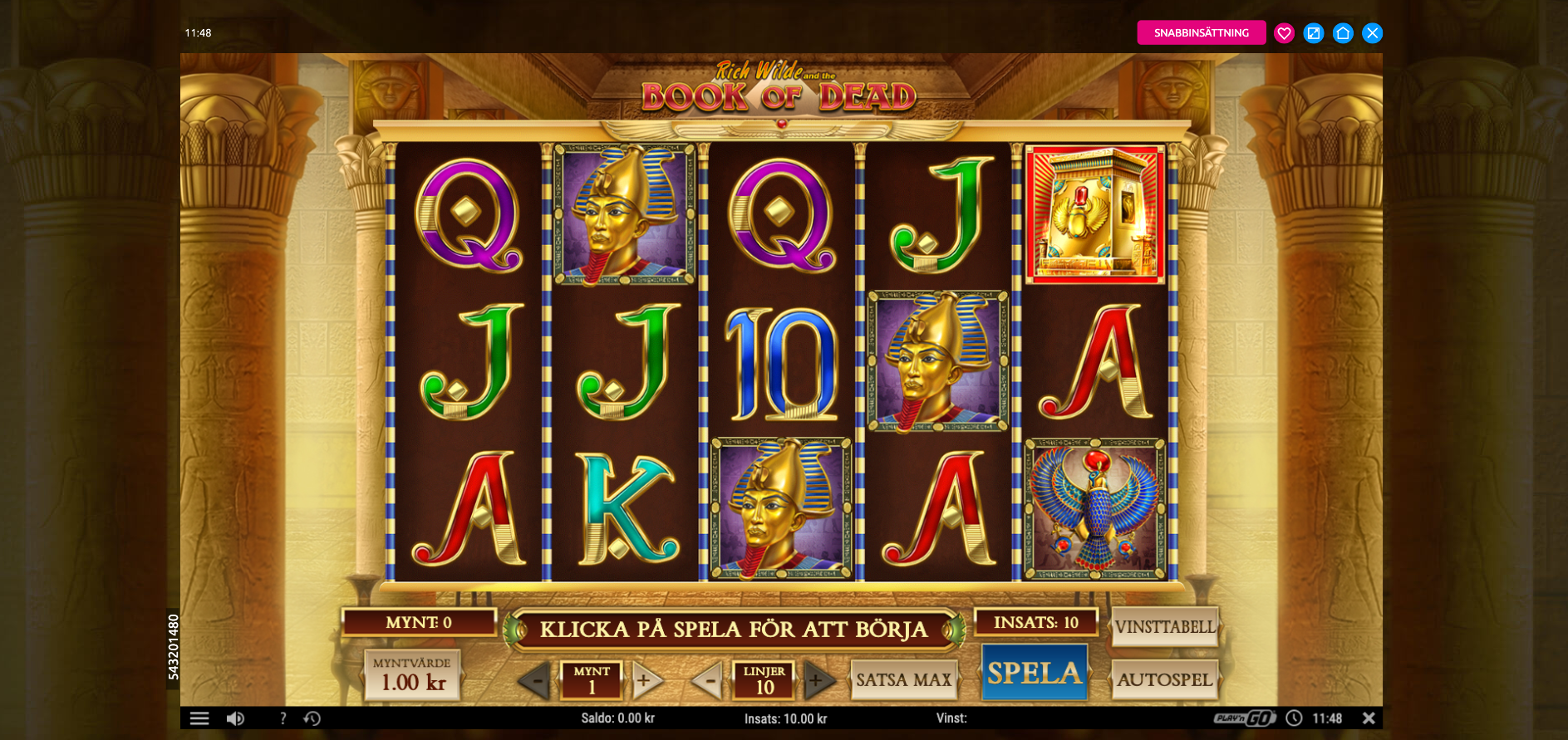 Book of dead hos Lucky Vegas