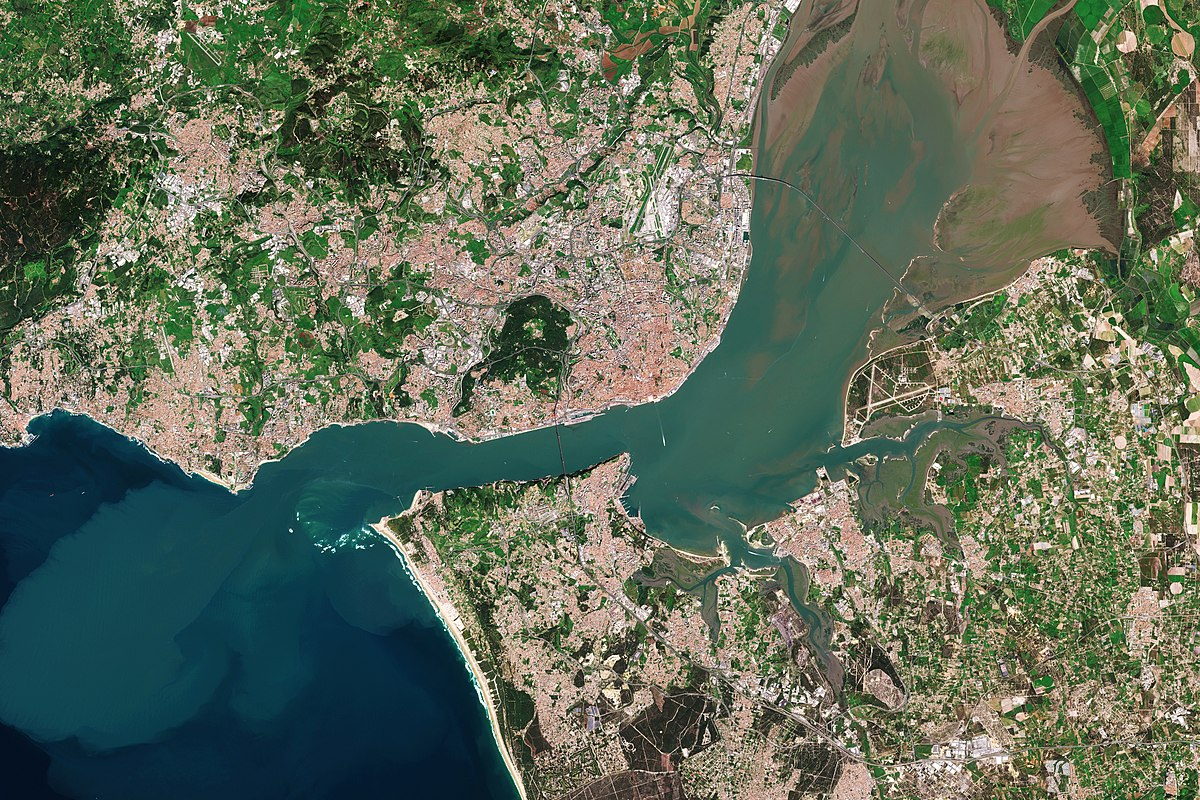 An aerial picture of Lisbon