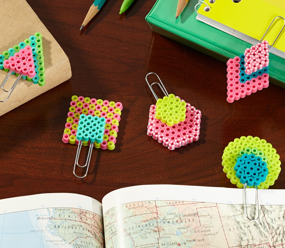 Colorful Paperclip Bookmarks made with beads