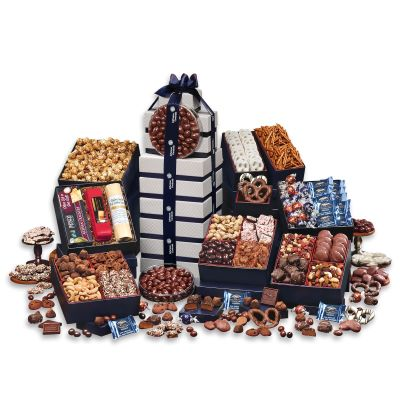 Gourmet Food Package with premium chocolates, cheeses, nuts and more.