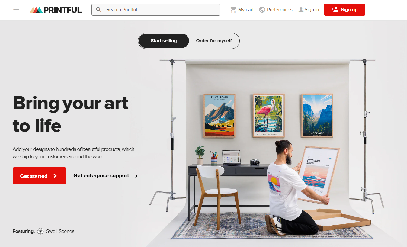 finding dropshipping suppliers using printful