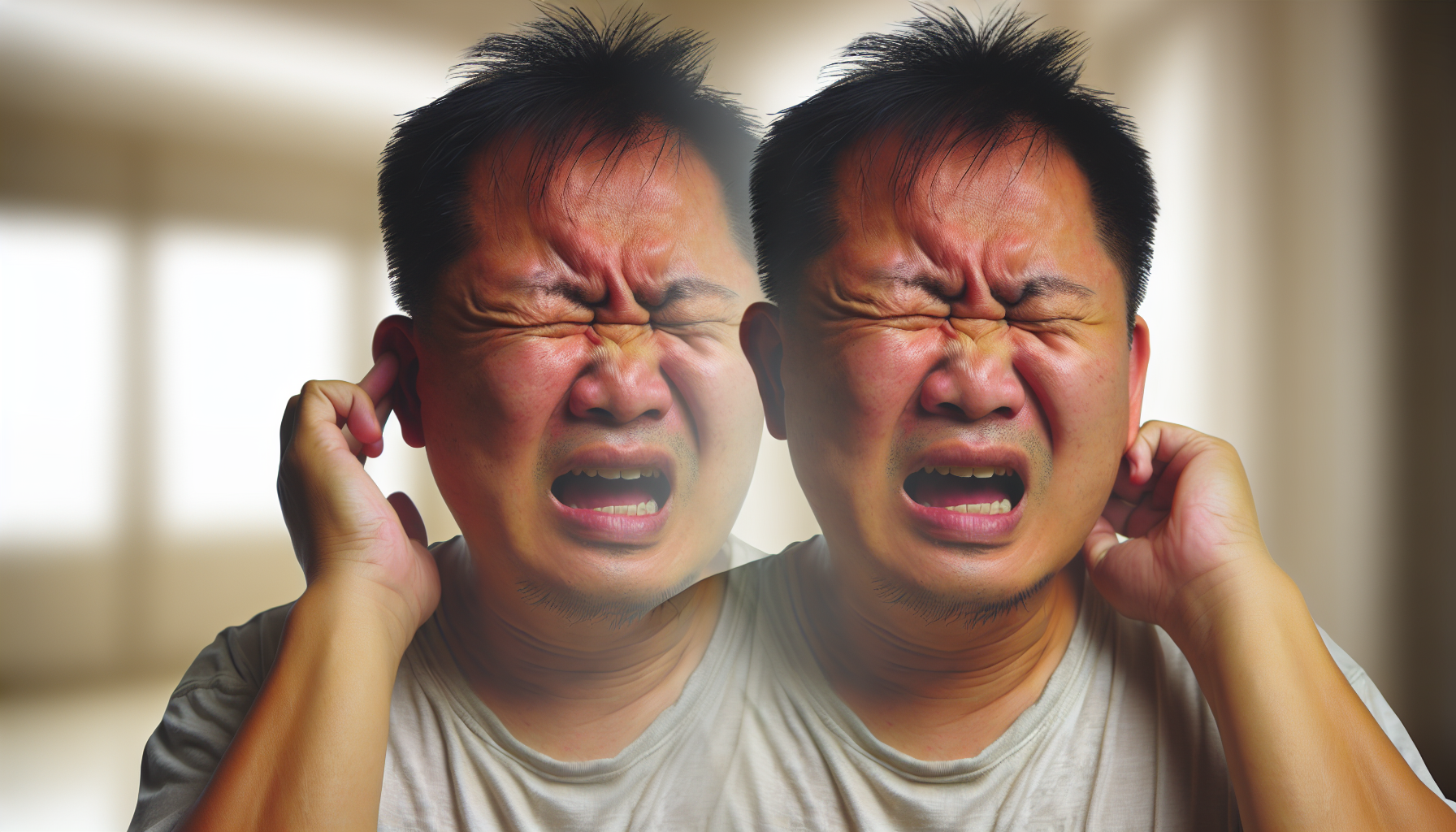 Photo of a person experiencing dizziness and hearing loss