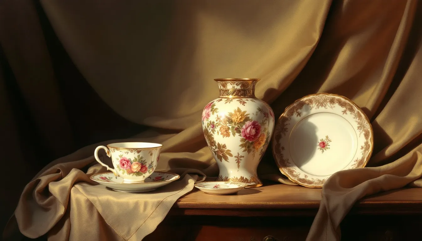 Usługi związane ze skupem porcelany, przedstawione na grafice.