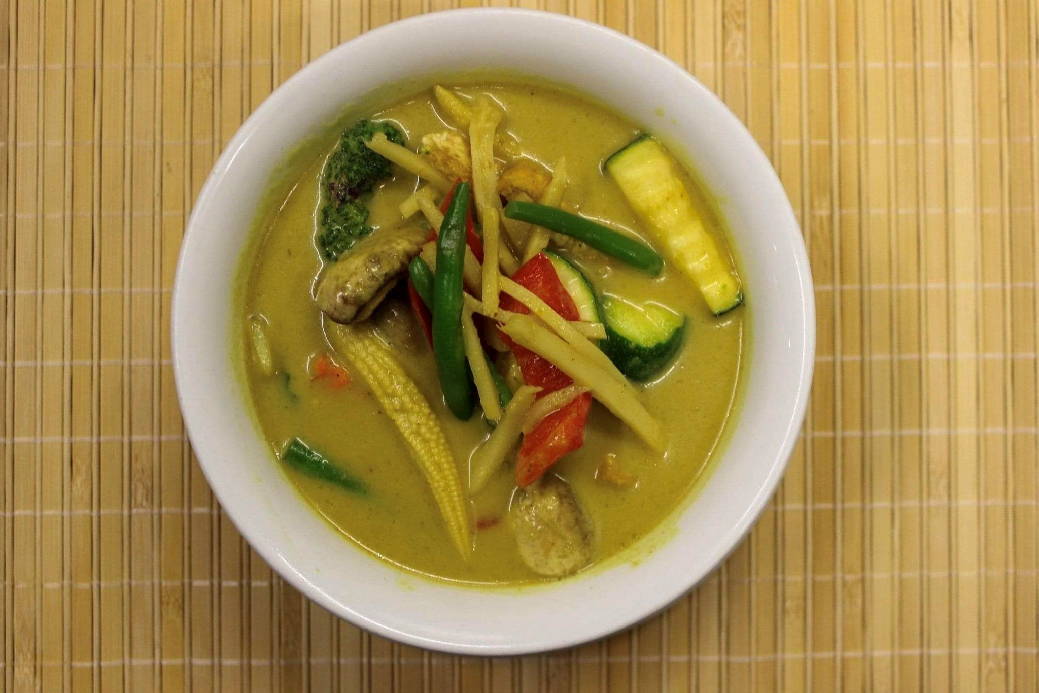 Authentic Thai Green Curry dish served at KB Thai in Woy Woy.