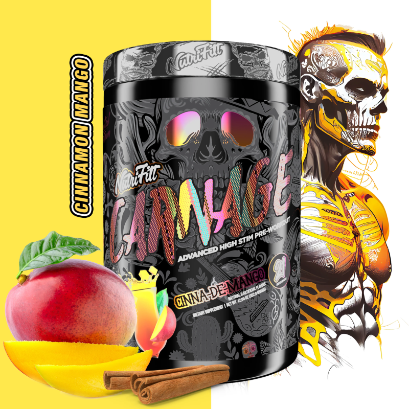 Image of the Carnage Advanced pre-workout powder by NutriFitt.