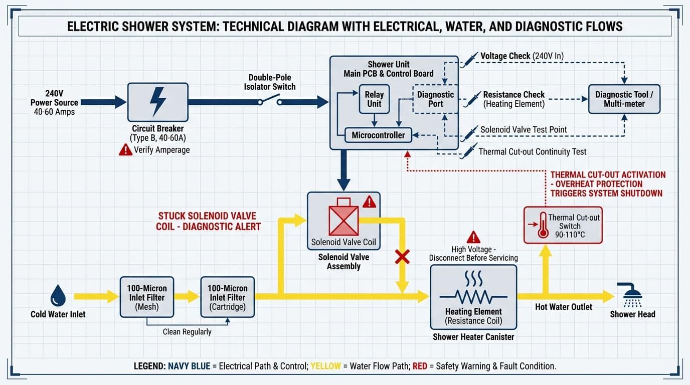 Electric Shower Not Turning On Or Not Producing Water