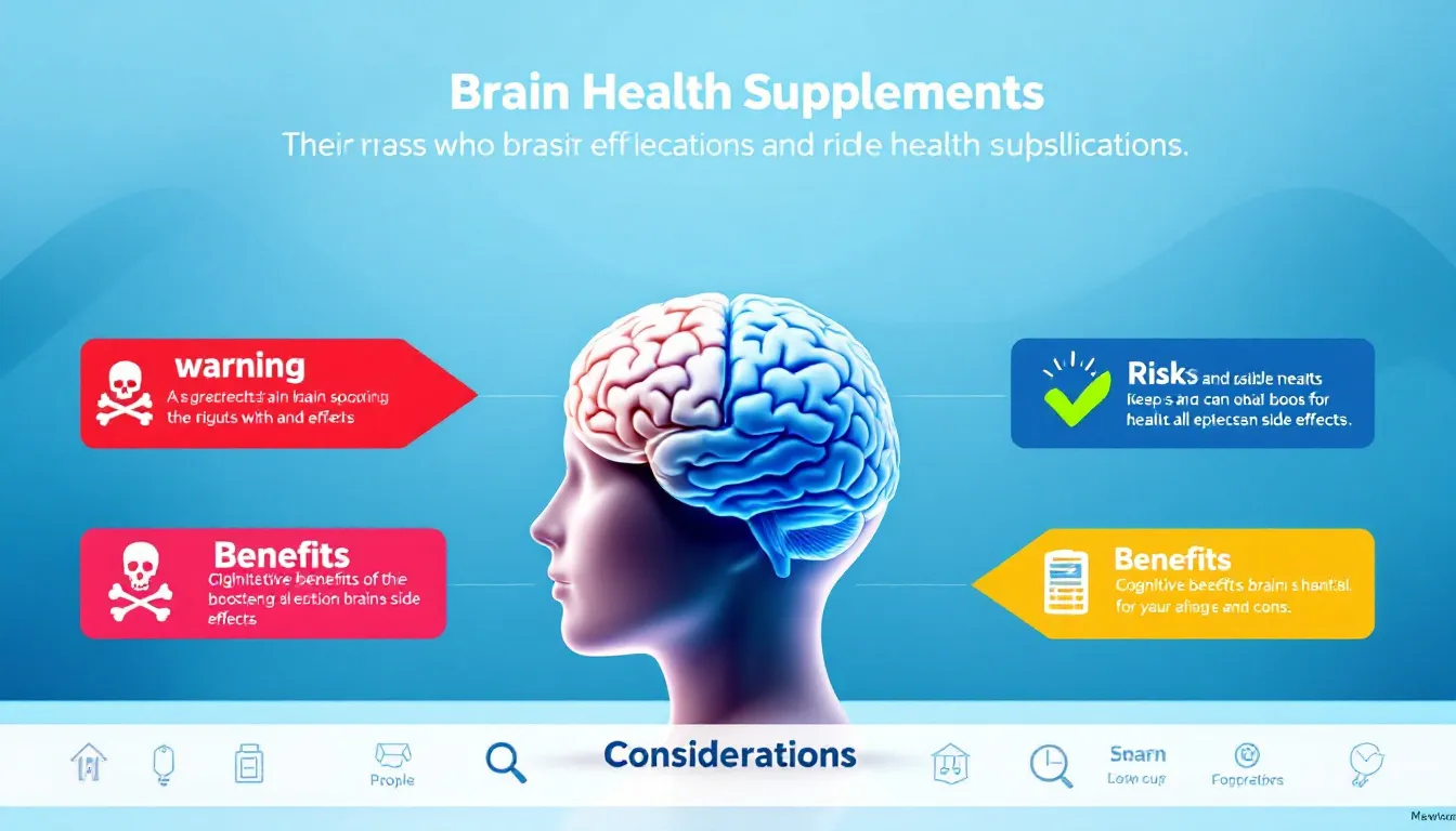 Risks and considerations related to brain health supplements.
