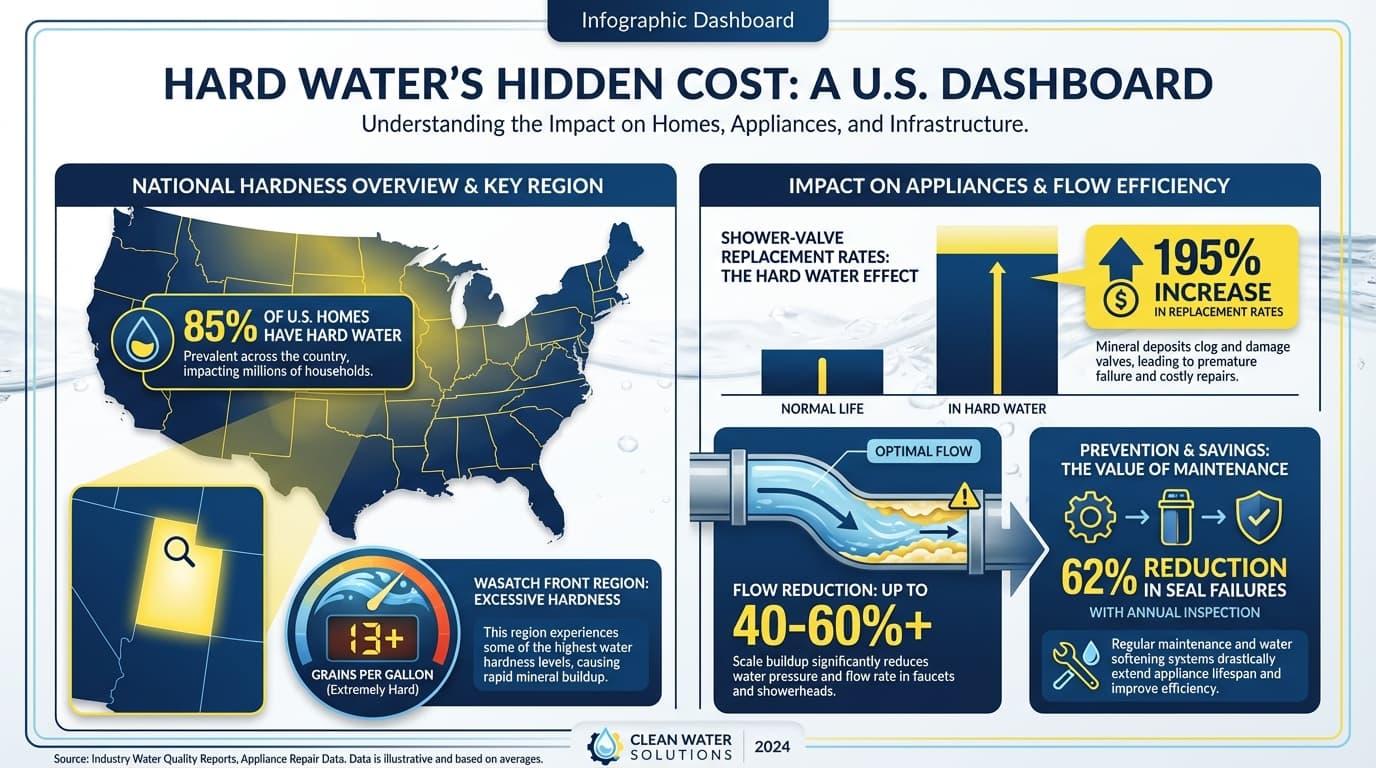 How Hard Water Quietly Kills Your Shower In Utah