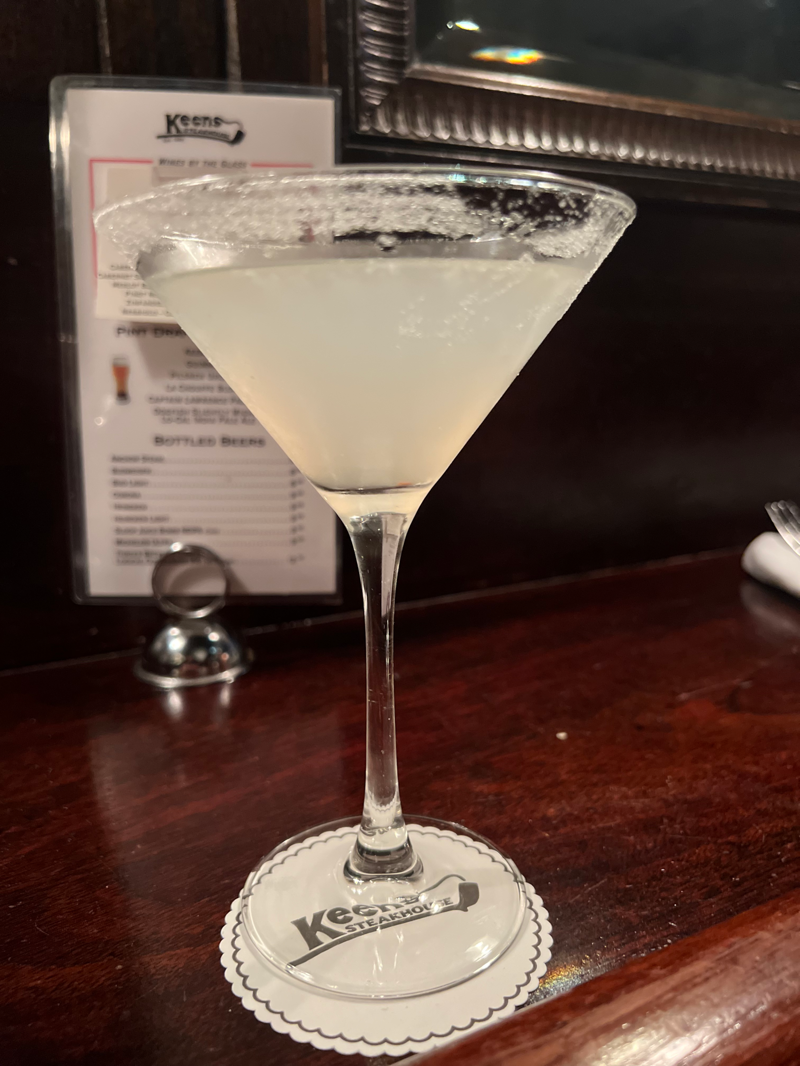 Lemon Drop martini, Keens martini