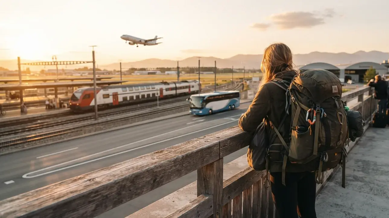 Traveler comparing flight and overland exit proof for a digital arrival card