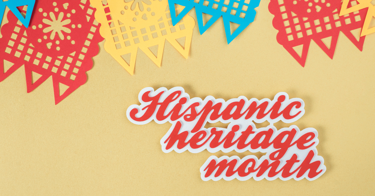 A sign displaying Hispanic Heritage Month