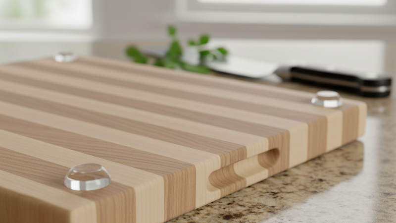 Cutting Board with rubber Feet