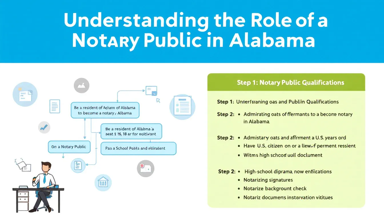 Understanding the role of a notary public in Alabama, including mobile notary services.