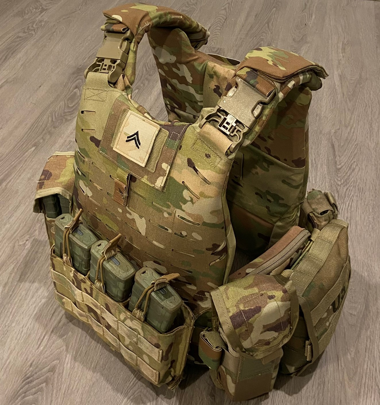 The plate carrier style Modular Scalable Vest Gen II