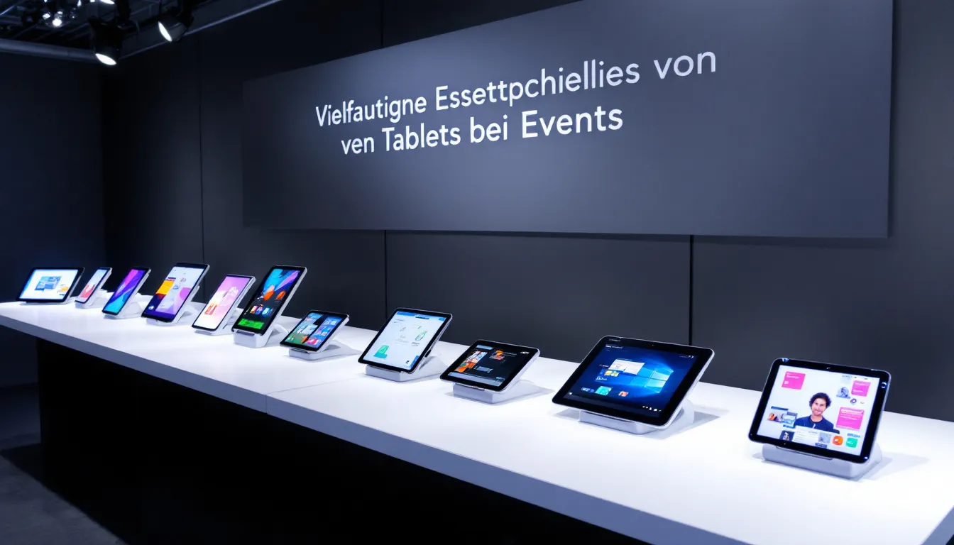 Vielfältige Einsatzmöglichkeiten von Tablets bei Events.