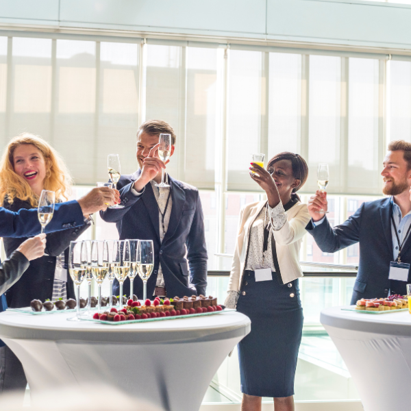 An image showing a professional catering team at a corporate event in Sonoma County.