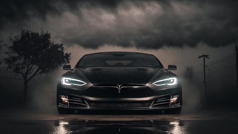 LED headlamps on a car providing reliable driving experience in cold climate.