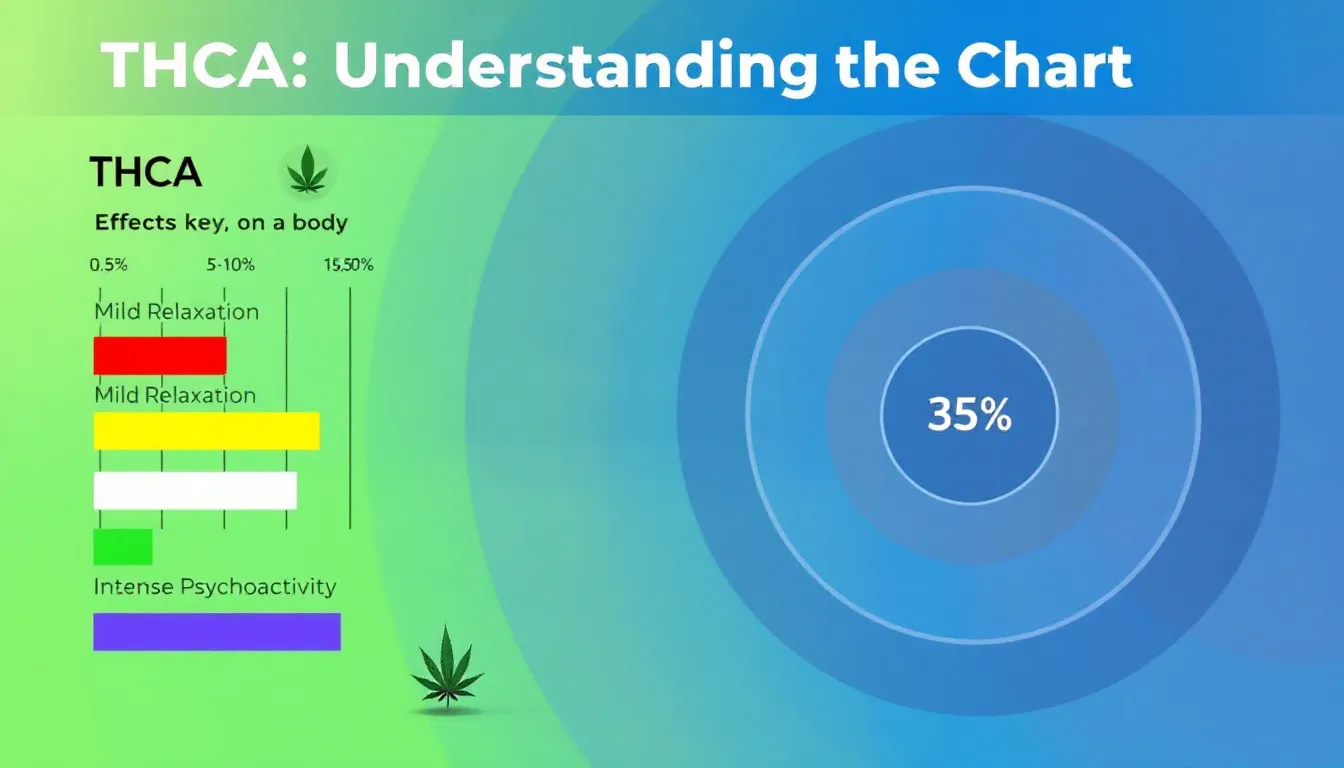 A chart illustrating what is considered a high THCA percentage.