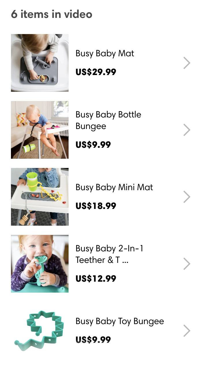 Busy Baby Mat items in video