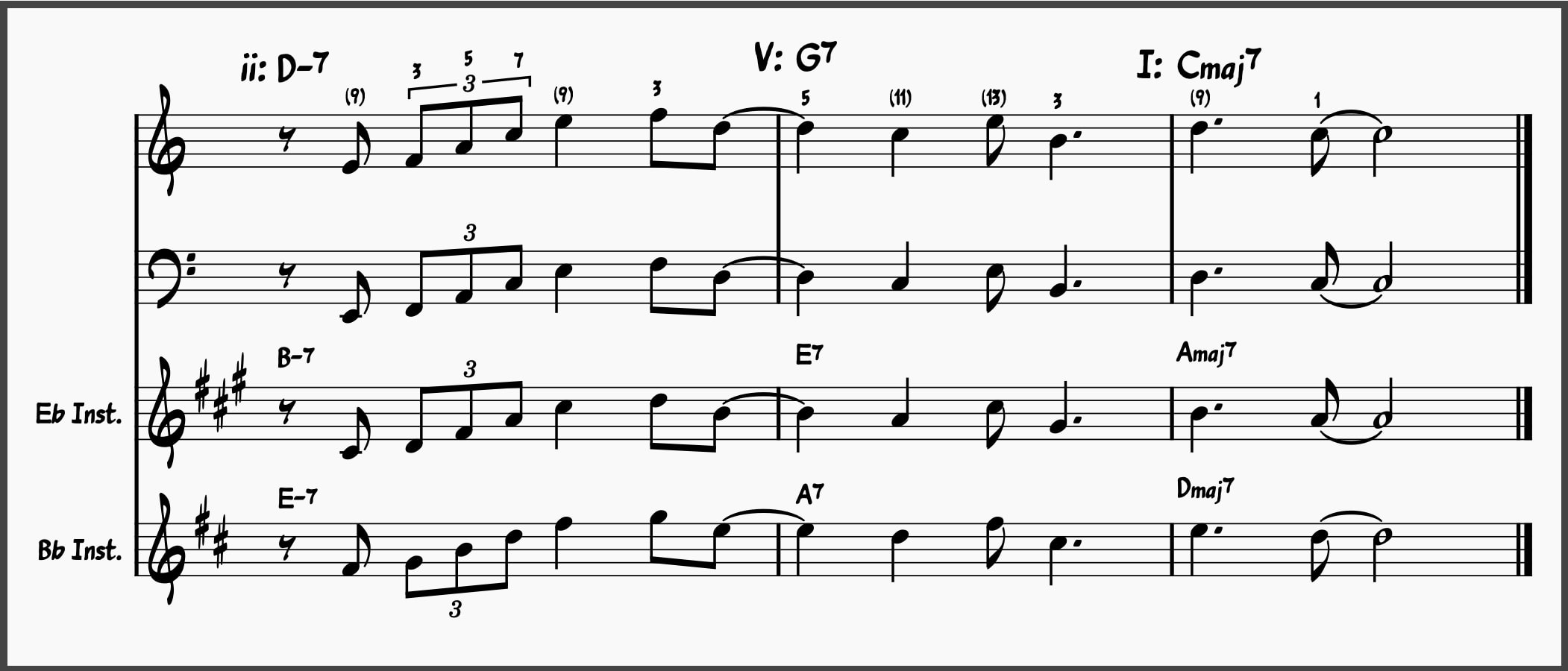 34. Long ii-V-I Jazz Lick in the Style of Chet Baker