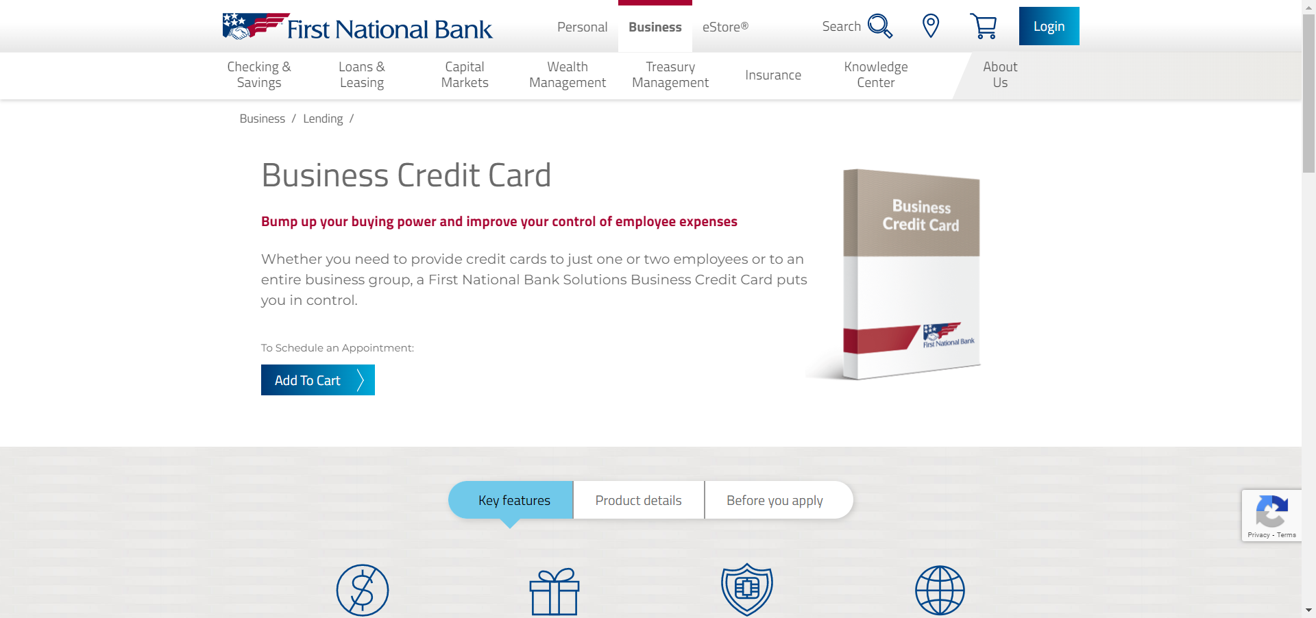 First National Bank Business Edition® Secured® Visa Card
