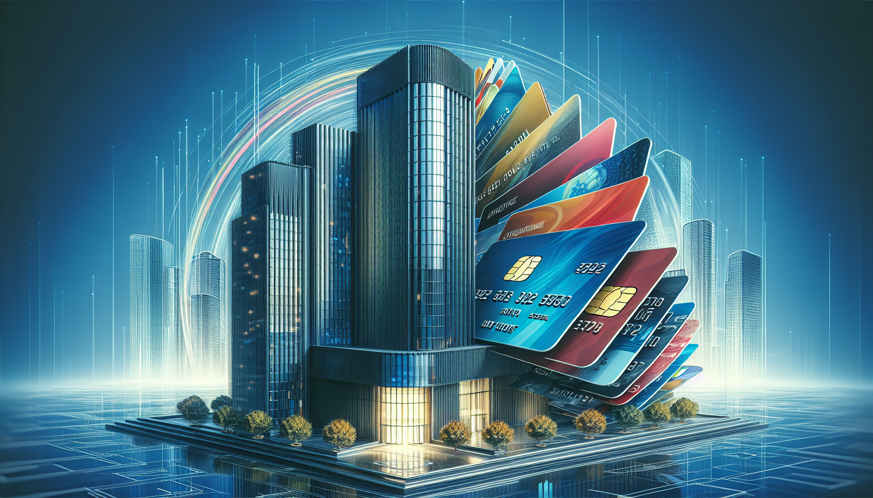 Business credit cards illustration