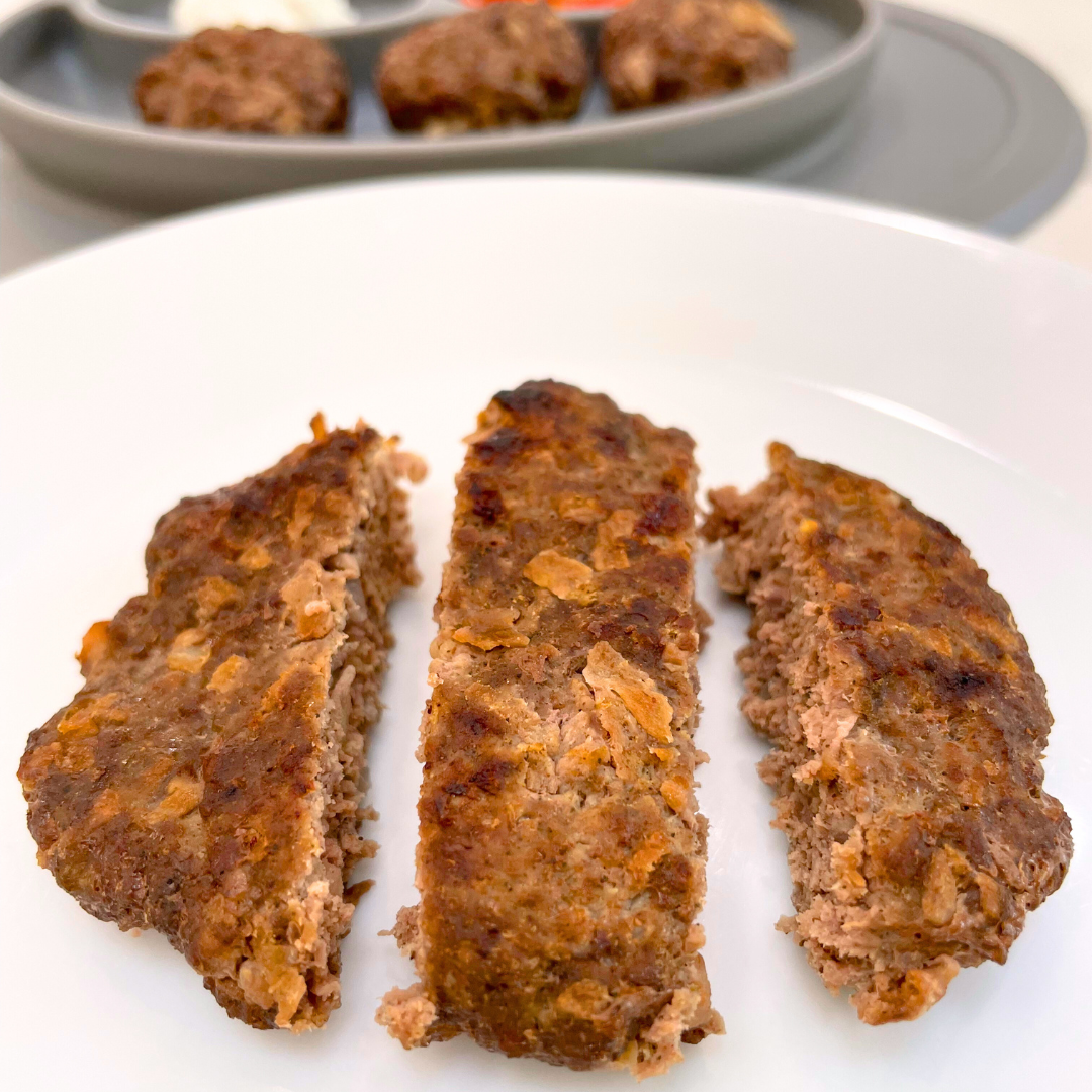 Homemade hamburgers for babies.