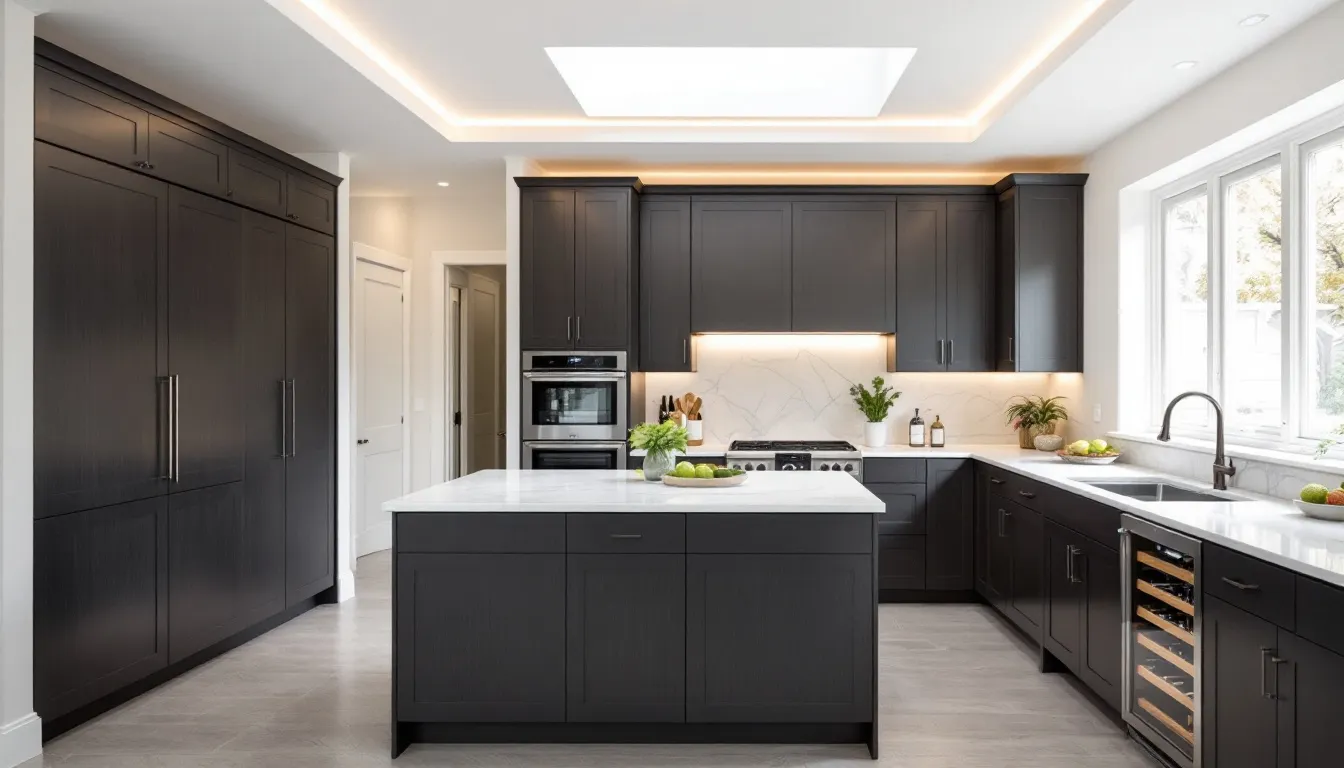 Custom cabinetry and storage solutions in a Boston kitchen remodel.