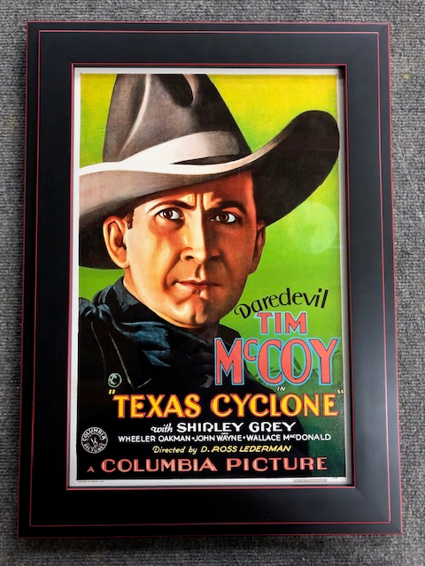 Framed Tim McCoy Texas Cyclone Movie Poster 