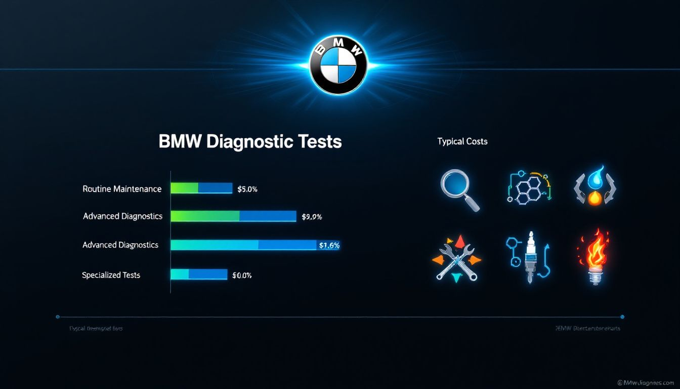 Typical costs associated with BMW diagnostic tests.