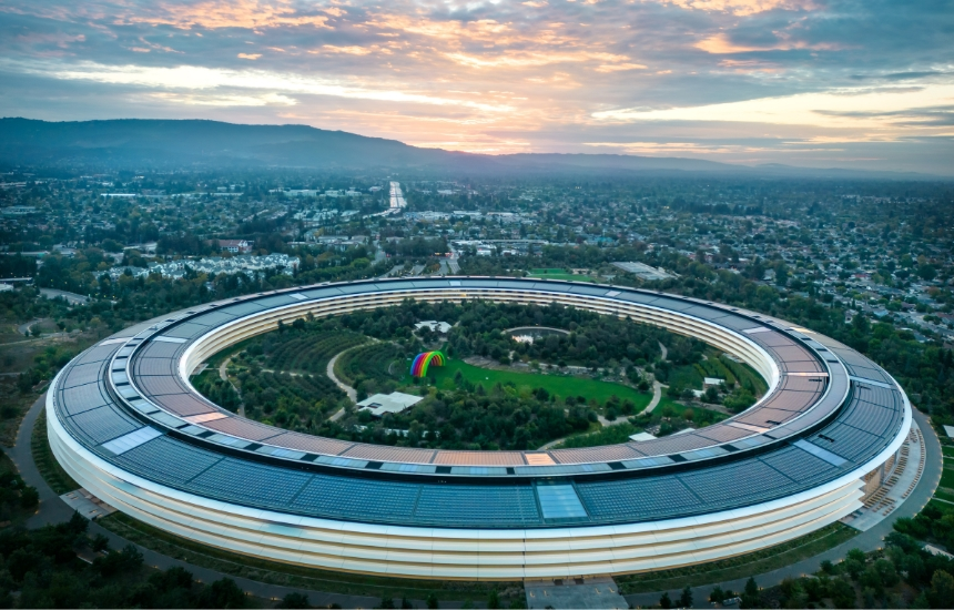 Apple Headquarter in California to represent the achievements of a data analyst career