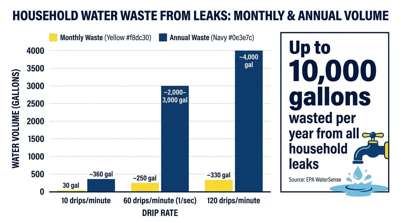 How Much Water (and Money) A Dripping Faucet Wastes