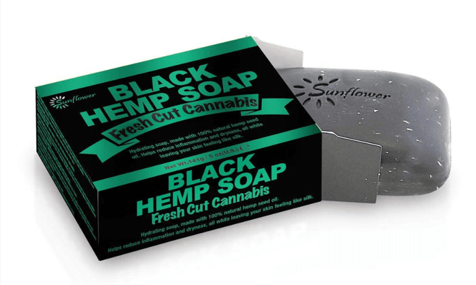 Difeel Black Hemp Soap - Fresh Cut Cannabis Scent