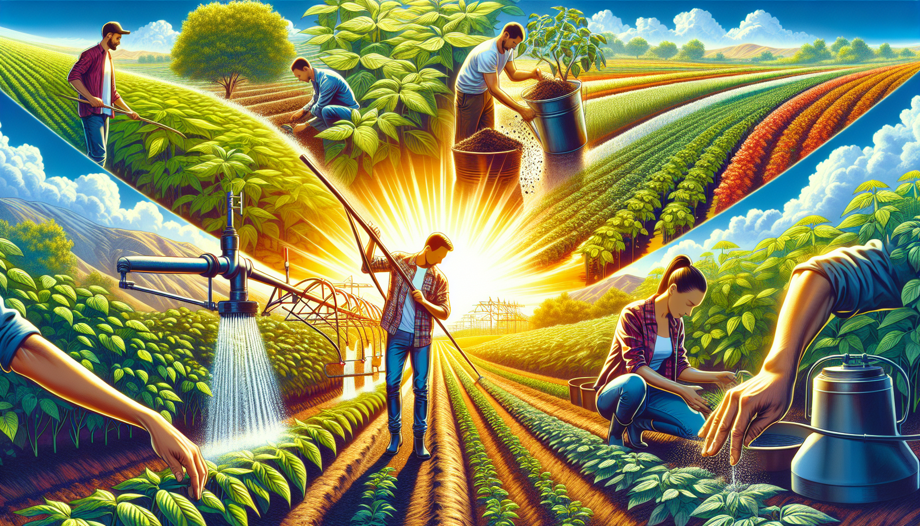 Illustration of agronomic management practices for alleviating plant stress