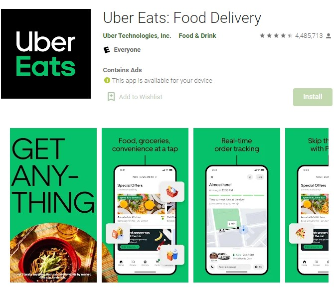 1.) Uber Eats