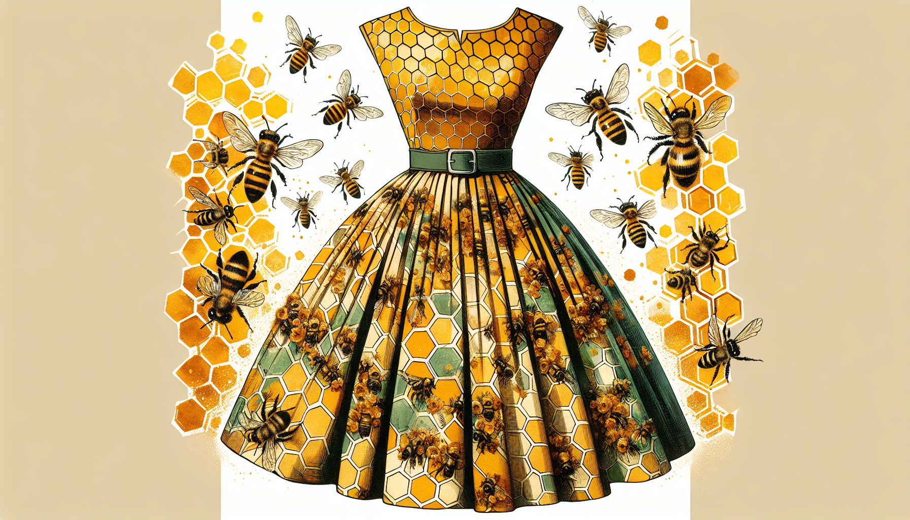 Vintage bee-themed fashion