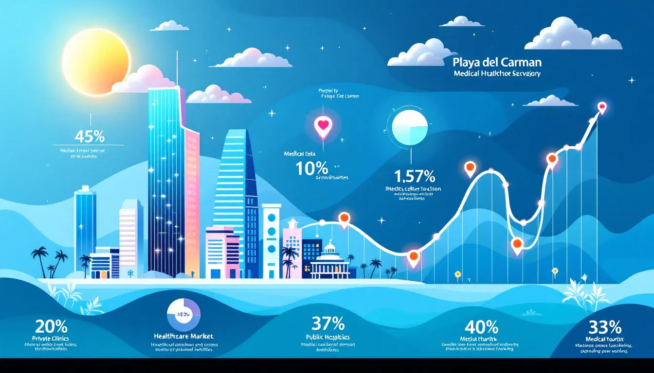 Healthcare facilities in Playa Del Carmen, illustrating health care costs in the area.