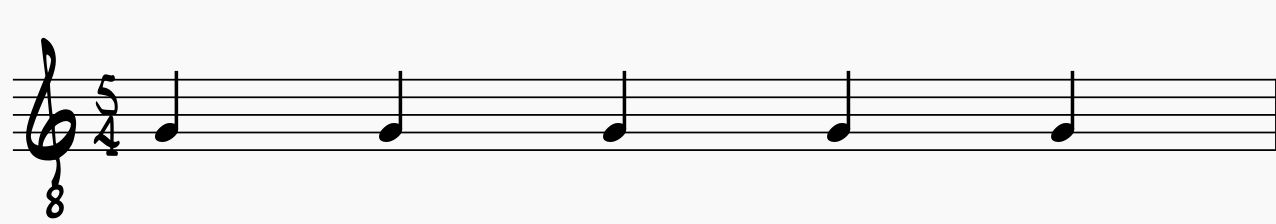 A measure of 5/4 time