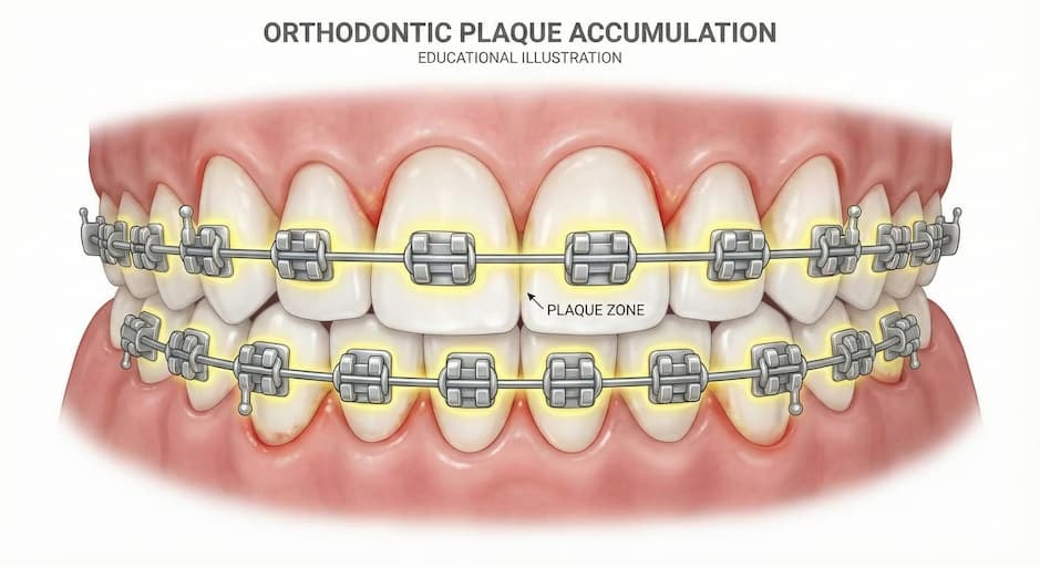 Easier Cleaning Around Brackets and Wires