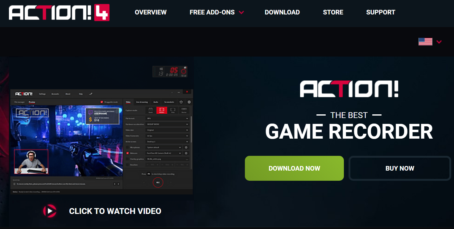 Action! - Game Recorder and Gameplay Capture Software