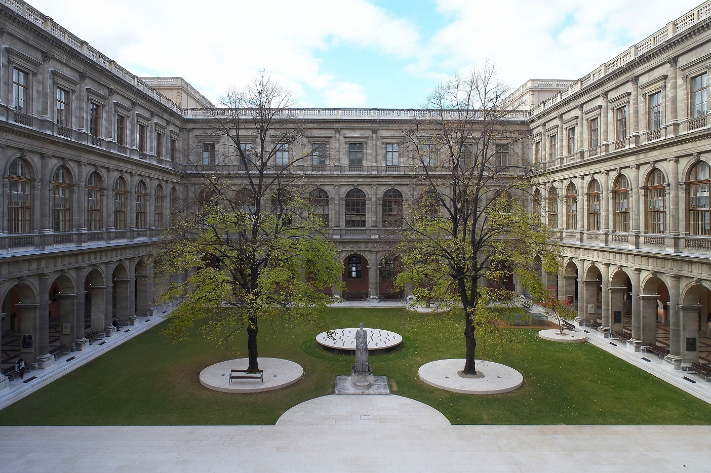 Photo of a university's courtyard