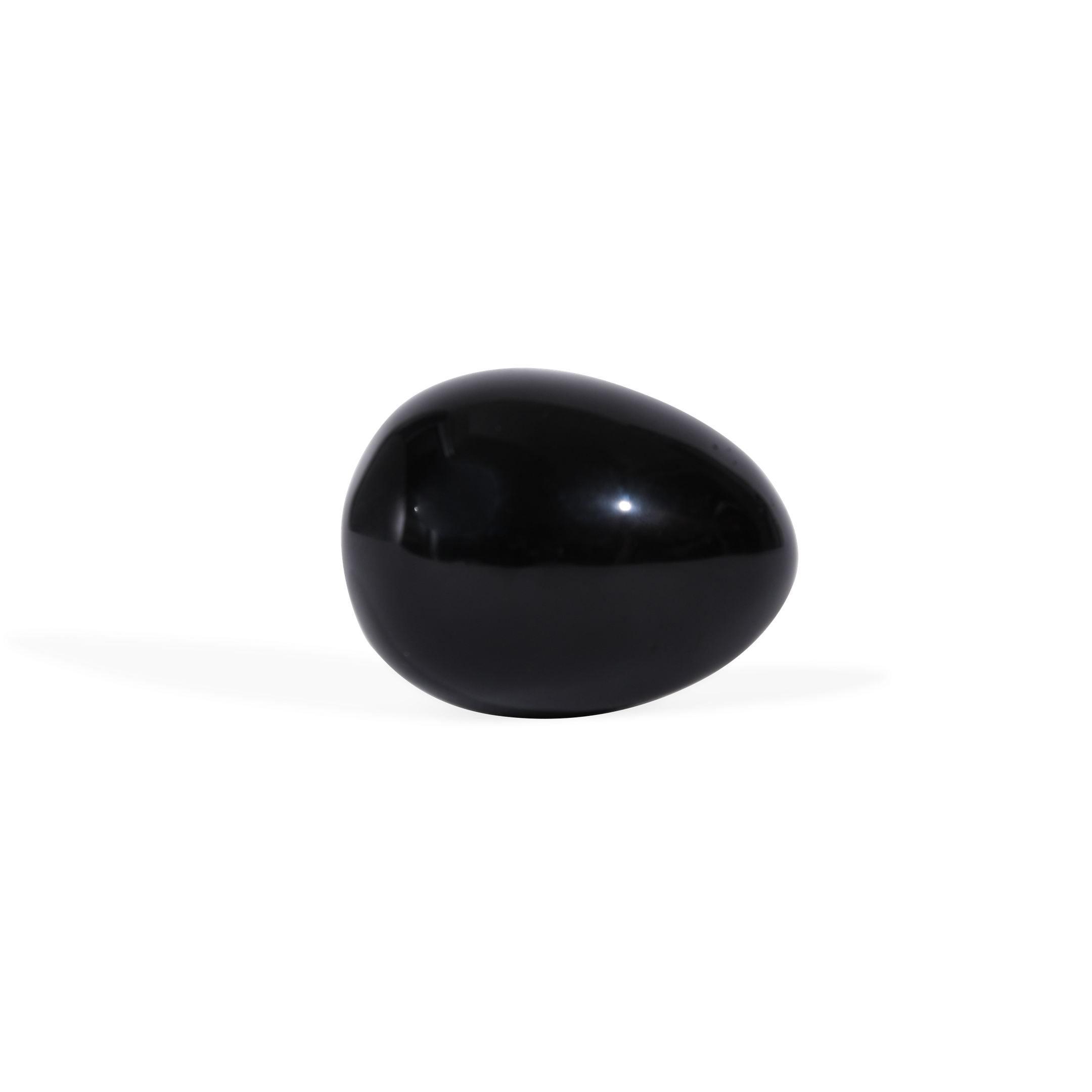 Black obsidian yoni egg