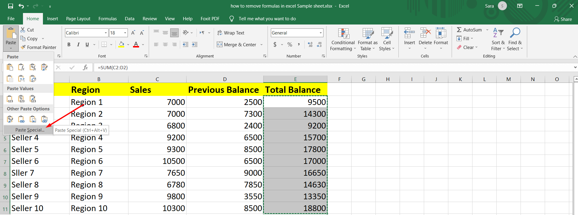 How to Remove Formulas In Excel